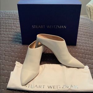 Stuart Weitzman off white Mira mules